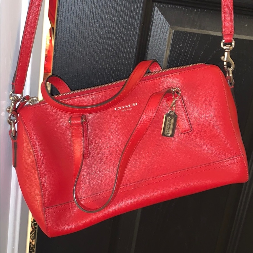 Coach red crossbody purse